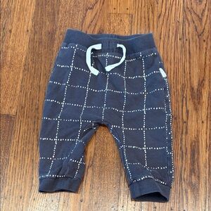 Miles Baby Charcoal and White Baby Sweatpants - 6 months